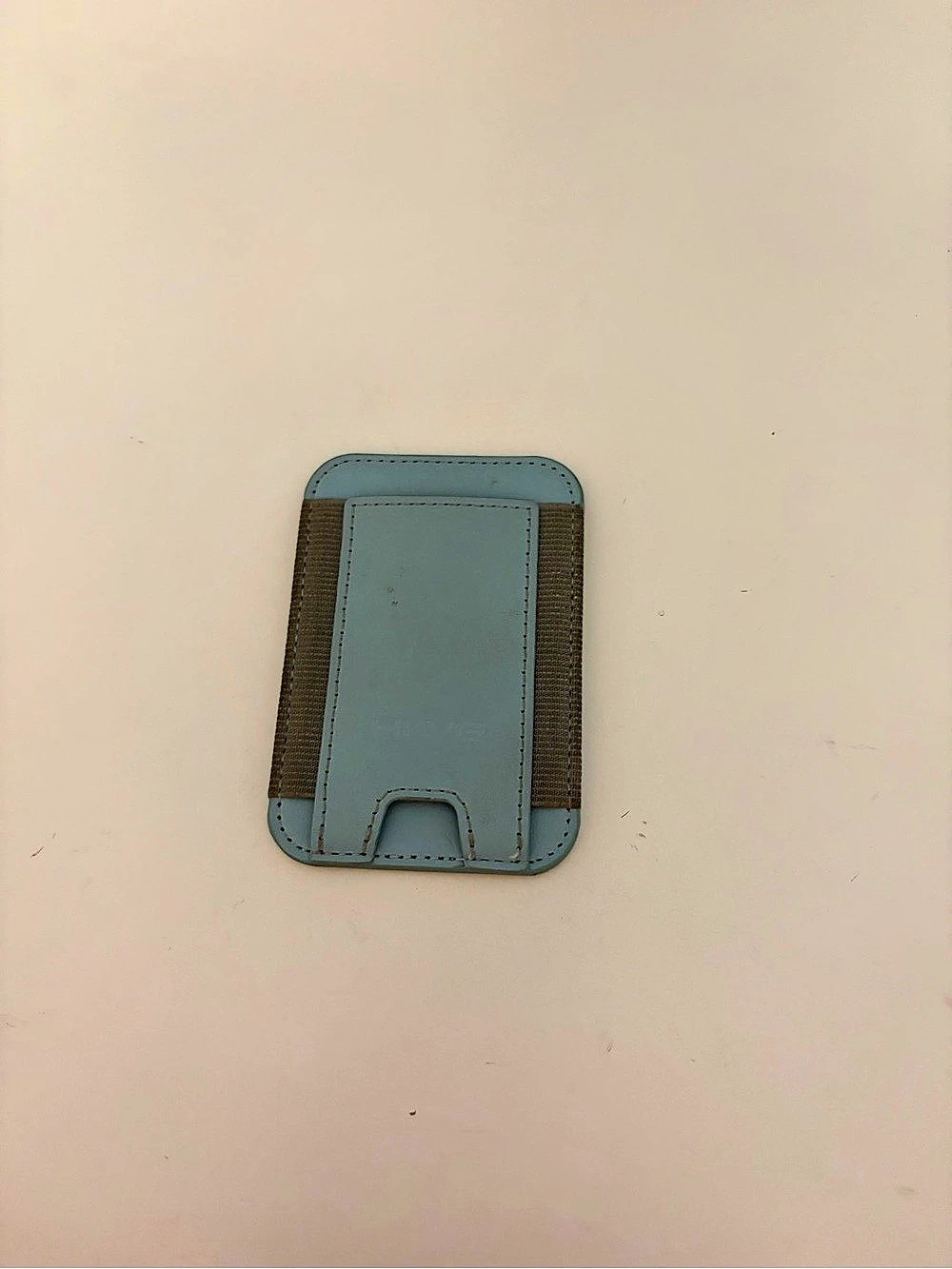 HIVE Leather card holder in Blue & Brown
